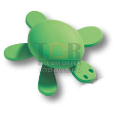 456025ST06 Ручка кнопка детская, черепаха зеленая