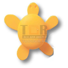 456025ST07 Ручка кнопка детская, черепаха желтая