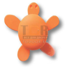 456025ST08 Ручка кнопка детская, черепаха оранжевая