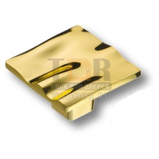 465025MP25 Ручка кнопка квадратная модерн, глянцевое золото