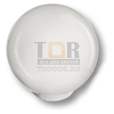 626BL Ручка кнопка детская коллекция , выполнена в форме шара, цвет белый глянцевый