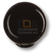 626NE1 Ручка кнопка детская коллекция , выполнена в форме шара, цвет черный глянцевый