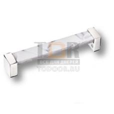 672BLX Ручка скоба, пластик белый 128 мм