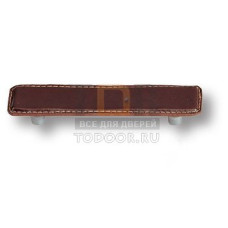 7034.0096.021.176 Ручка скоба эксклюзивная коллекция, коричневая кожа 96 мм