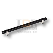 765-192-Chrome-Black Ручка скоба, глянцевый хром с чёрной вставкой 192 мм