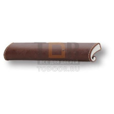 7693.0168.071.176 Ручка скоба эксклюзивная коллекция, коричневая кожа 64 мм