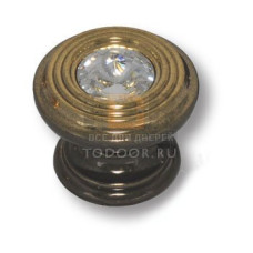9952-771 Ручка кнопка с кристаллом Swarovski эксклюзивная коллекция, старая бронза