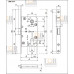 B01103.50.03.567 Замок межкомнатный (BOX) под цилиндр AGB MEDIANA EVOLUTION (золото) + отв. планка B01103.50.03.567 Замок межкомнатный (BOX) под цилиндр AGB MEDIANA EVOLUTION (золото) + отв. планка