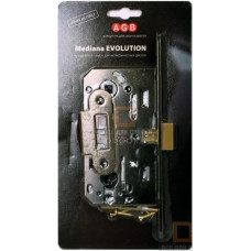 B01103.50.12.567 Замок межкомнатный (BOX) под цилиндр AGB MEDIANA EVOLUTION (ант. бронза) + отв. пл.