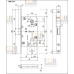 B01103.50.12.567 Замок межкомнатный (BOX) под цилиндр AGB MEDIANA EVOLUTION (ант. бронза) + отв. пл.