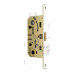 B06102.50.03 Замок межкомнатный (тех. упак.) WC AGB MEDIANA POLARIS (золото) B06102.50.03 Замок межкомнатный (тех. упак.) WC AGB MEDIANA POLARIS (золото)