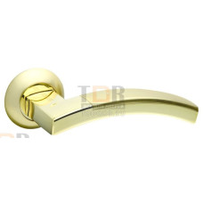 Дверная ручка на круглой розетке ACCORD RM SG/GP-4