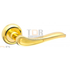 Дверная ручка на круглой розетке Lira ZM GP/SG-5