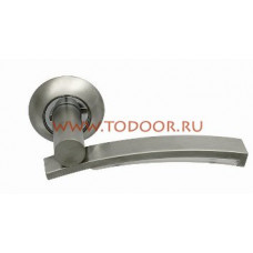 Дверная ручка на круглом основании SILLUR 114 S.CHROME / MA хром матовый/матовый акрил