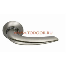 Дверная ручка на круглом основании SILLUR 120 S.CHROME/P.CHROME хром матовый/хром