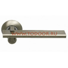 Дверная ручка на круглом основании SILLUR 133 S.CHROME/P.CHROME хром матовый/хром
