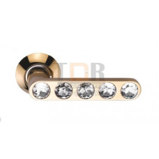 Дверная ручка на круглом основании SILLUR 200 P.GOLD/CRYSTAL золото/кристаллы Дверная ручка на круглом основании SILLUR 200 P.GOLD/CRYSTAL золото/кристаллы