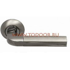 Дверная ручка на круглом основании SILLUR 96 S.CHROME/P.CHROME хром матовый/хром Дверная ручка на круглом основании SILLUR 96 S.CHROME/P.CHROME хром матовый/хром