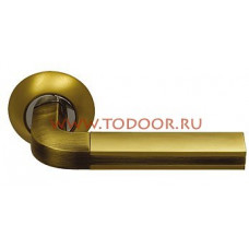 Дверная ручка на круглом основании SILLUR 96 S.GOLD/BR золото матовое/антич. бронза Дверная ручка на круглом основании SILLUR 96 S.GOLD/BR золото матовое/антич. бронза
