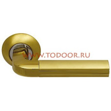 Дверная ручка на круглом основании SILLUR 96 S.GOLD/P.GOLD золото матовое/золото Дверная ручка на круглом основании SILLUR 96 S.GOLD/P.GOLD золото матовое/золото
