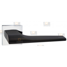 Дверная ручка на квадратном основании ORO&ORO 925-13 BLACK/CP черный / полированный хром