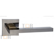 Дверная ручка на квадратном основании ORO&ORO 927-13 PA/GP антрацит / латунь блестящая