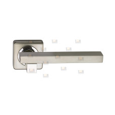Дверная ручка на квадратном основании SILLUR C92 S.CHROME/P.CHROME матовый хром / хром