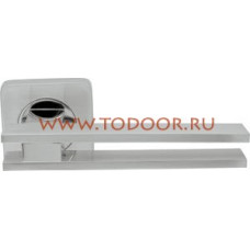 Дверная ручка раздельная BRISTOL SQ006-21SN/CP-3 матовый никель/хром Дверная ручка раздельная BRISTOL SQ006-21SN/CP-3 матовый никель/хром