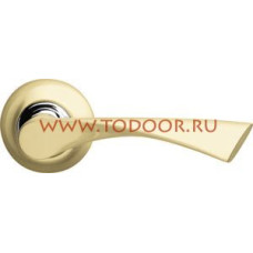 Дверная ручка раздельная Corona LD23-1SG/CP-1 матовое золото/никель Дверная ручка раздельная Corona LD23-1SG/CP-1 матовое золото/никель