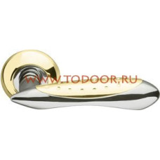 Дверная ручка раздельная Corvus LD35-1GP/CP-2 золото/никель Дверная ручка раздельная Corvus LD35-1GP/CP-2 золото/никель