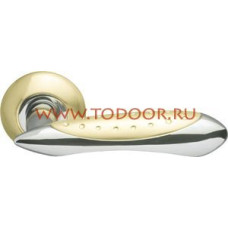 Дверная ручка раздельная Corvus LD35-1SG/CP-1 матовое золото/никель Дверная ручка раздельная Corvus LD35-1SG/CP-1 матовое золото/никель