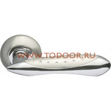 Дверная ручка раздельная Corvus LD35-1SN/CP-3 матовый никель/никель Дверная ручка раздельная Corvus LD35-1SN/CP-3 матовый никель/никель