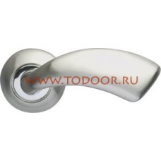 Дверная ручка раздельная Leo LD56-1SN/CP-3 матовый никель/никель Дверная ручка раздельная Leo LD56-1SN/CP-3 матовый никель/никель