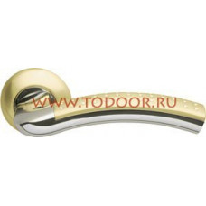 Дверная ручка раздельная Libra LD26-1SG/CP-1 матовое золото/никель Дверная ручка раздельная Libra LD26-1SG/CP-1 матовое золото/никель