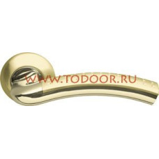 Дверная ручка раздельная Libra LD26-1SG/GP-4 матовое золото/золото Дверная ручка раздельная Libra LD26-1SG/GP-4 матовое золото/золото