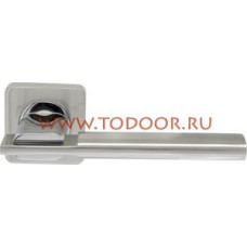 Дверная ручка раздельная TRINITY SQ005-21SN/CP-3 матовый никель/хром Дверная ручка раздельная TRINITY SQ005-21SN/CP-3 матовый никель/хром