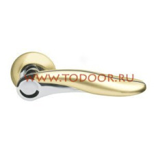 Дверная ручка раздельная Ursa LD48-1SG/CP-1 матовое золото/никель Дверная ручка раздельная Ursa LD48-1SG/CP-1 матовое золото/никель
