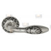 Дверная ручка Venezia "CASANOVA" D4 натуральное серебро + черный