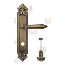 Дверная ручка Venezia "CASTELLO" WC-4 на планке PL96 матовая бронза Дверная ручка Venezia "CASTELLO" WC-4 на планке PL96 матовая бронза