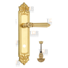 Дверная ручка Venezia "CASTELLO" WC-4 на планке PL96 полированная латунь Дверная ручка Venezia "CASTELLO" WC-4 на планке PL96 полированная латунь