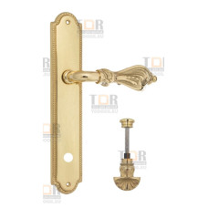 Дверная ручка Venezia "FLORENCE" WC-4 на планке PL98 полированная латунь Дверная ручка Venezia "FLORENCE" WC-4 на планке PL98 полированная латунь