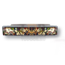 EF266407 Ручка скоба эксклюзивная коллекция разноцветное муранское стекло , глянцевый хром 64 мм