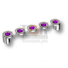 EM-601 CHROME-PURPLE Ручка скоба, 128 мм