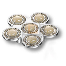 EM-602 CHROME-PEARL Ручка кнопка 32 мм