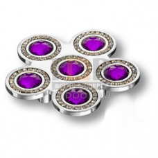 EM-602 CHROME-PURPLE Ручка кнопка 32 мм