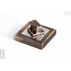 Фиксатор поворотный WC (квадратный) PALLADIUM RS BK AB/CP античная бронза / полированный хром