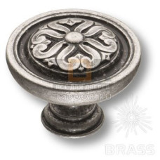 Large knob flower 16 Ручка кнопка современная классика, античное серебро Large knob flower 16 Ручка кнопка современная классика, античное серебро