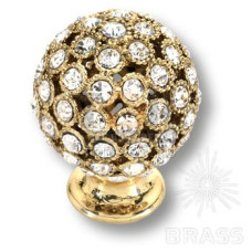 MOB 472 26 SWA 19 Ручка кнопка с кристаллами Swarovski,эксклюзивная коллекция, цвет-глянцевое
