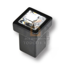 MT8135B-531E Ручка кнопка с кристаллом эксклюзивная коллекция, черный матовый