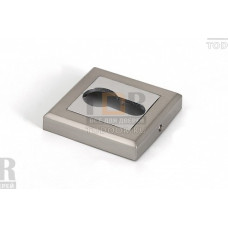 Накладка под цилиндр (квадратная) PALLADIUM CS ET SN/CP матовый никель / хром